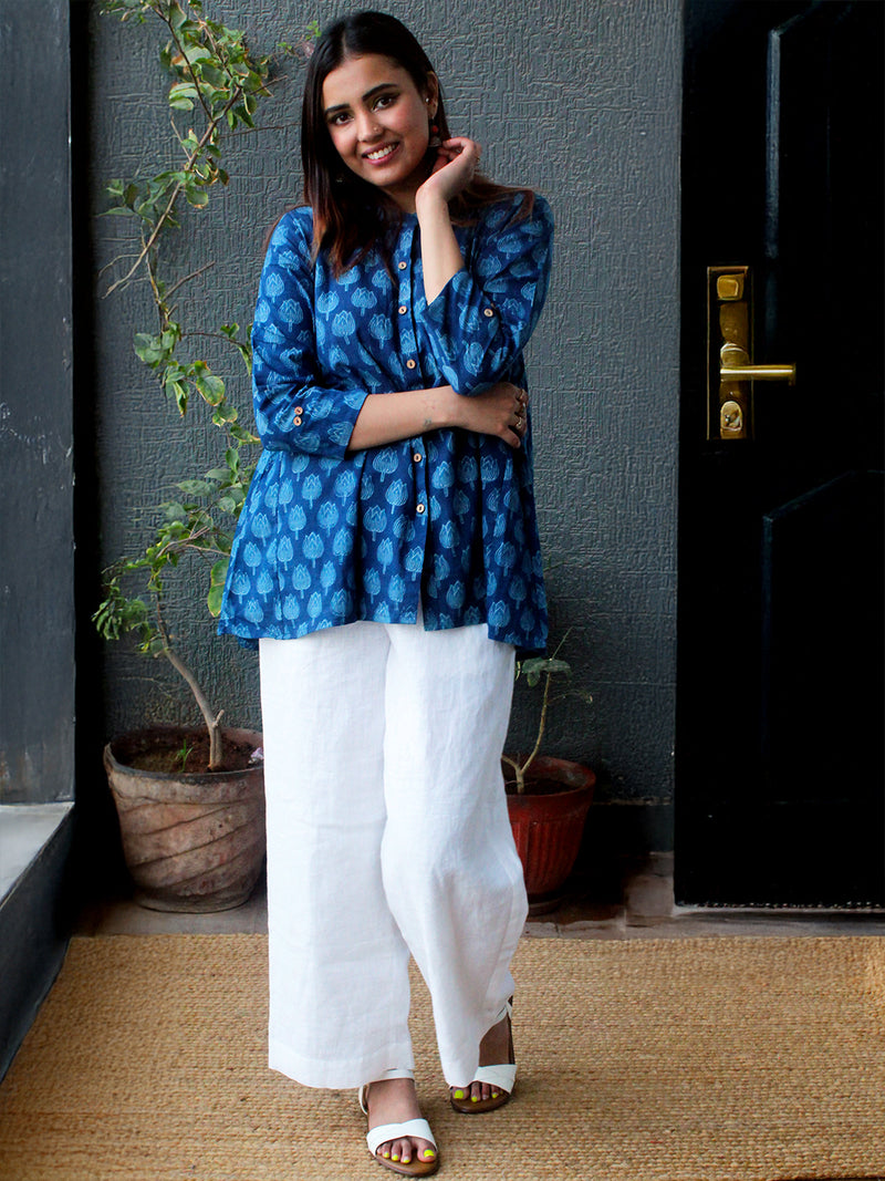 Sherry Akola Hand Block Printed Slub Cotton Top