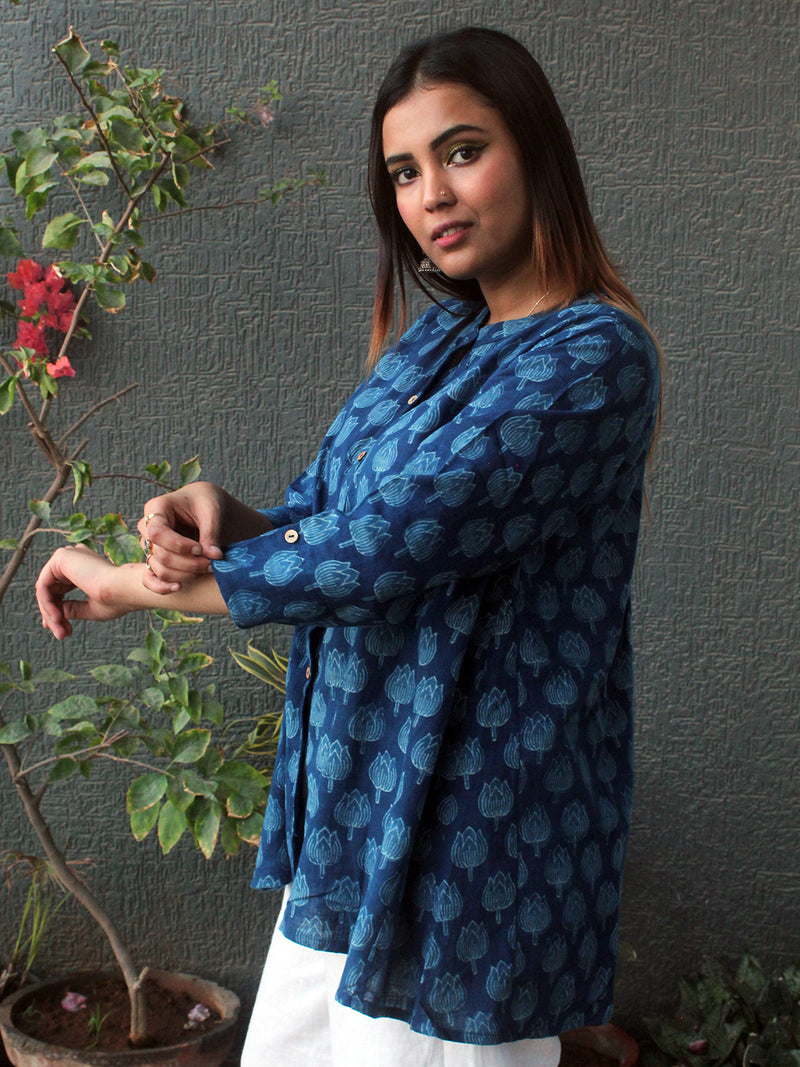 Sherry Akola Hand Block Printed Slub Cotton Top