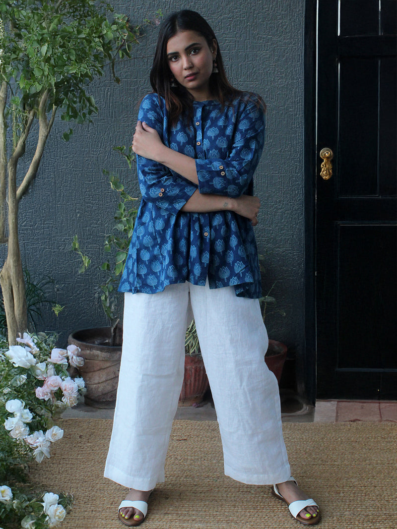 Sherry Akola Hand Block Printed Slub Cotton Top