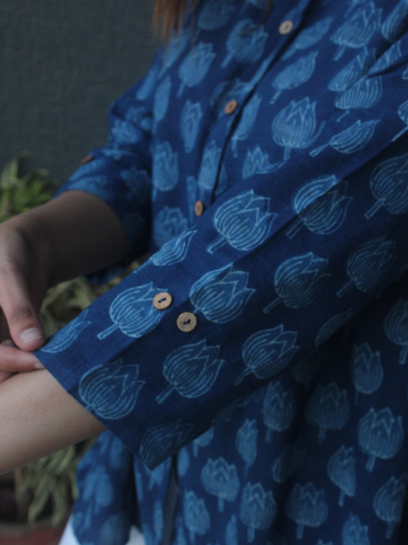 Sherry Akola Hand Block Printed Slub Cotton Top