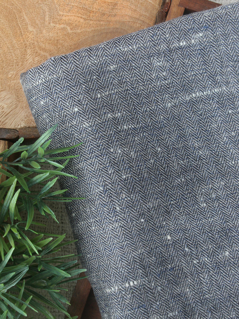Grey Kullu Handloom Pure Wool Fabric