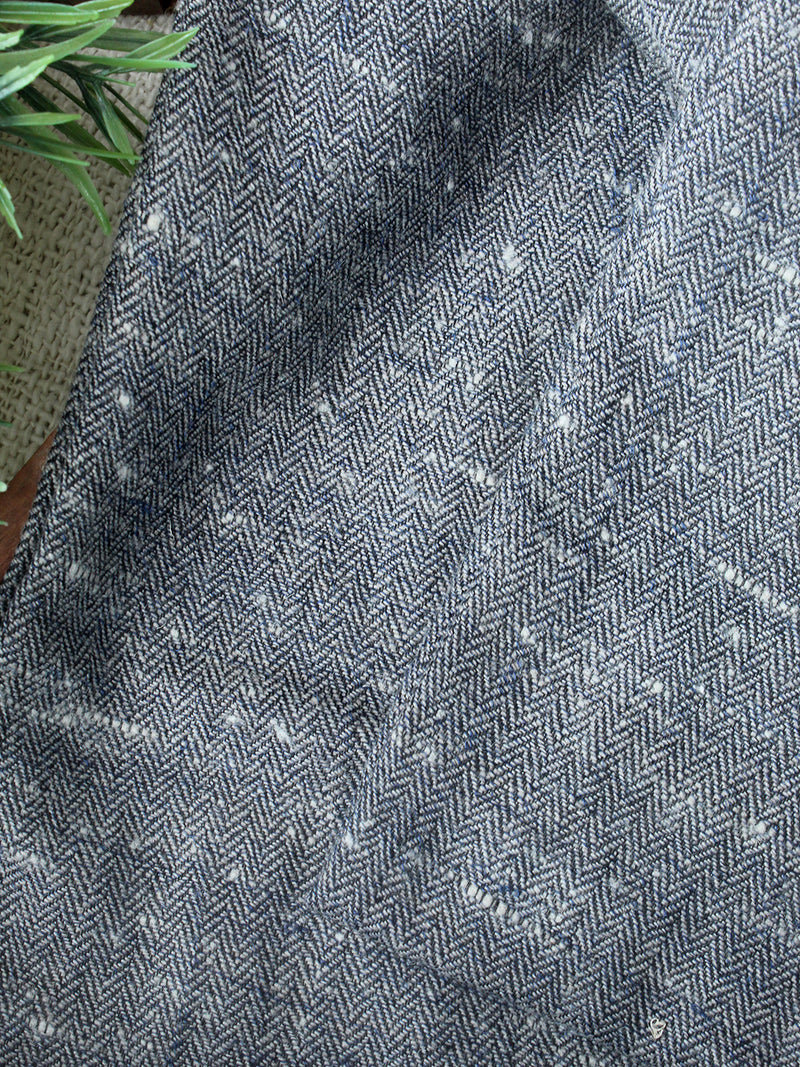Grey Kullu Handloom Pure Wool Fabric