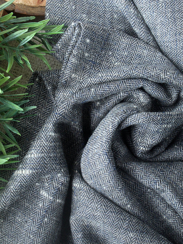 Grey Kullu Handloom Pure Wool Fabric