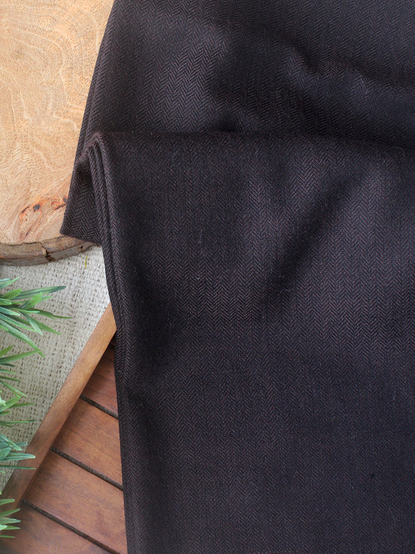 Brown Kullu Handloom Pure Wool Fabric