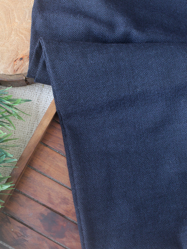 Blue Kullu Handloom Pure Wool Fabric