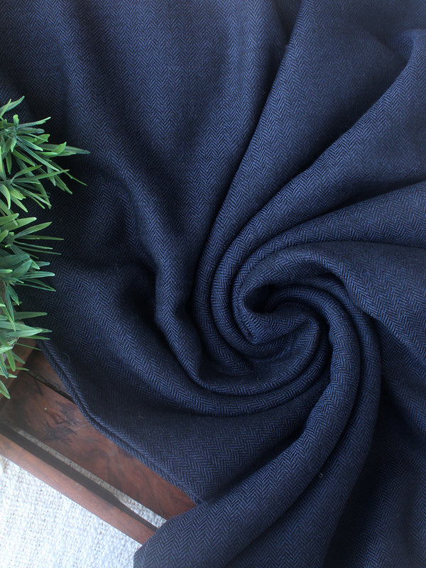 Blue Kullu Handloom Pure Wool Fabric