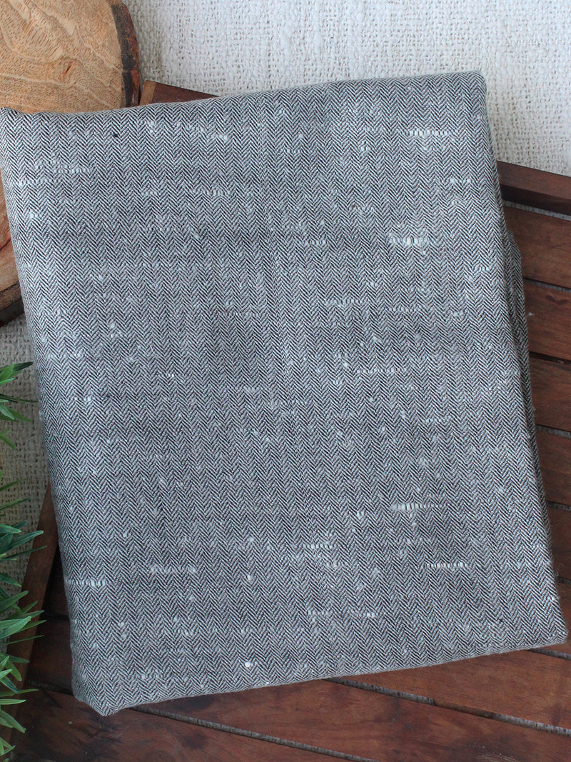 Grey Kullu Handloom Pure Wool Fabric