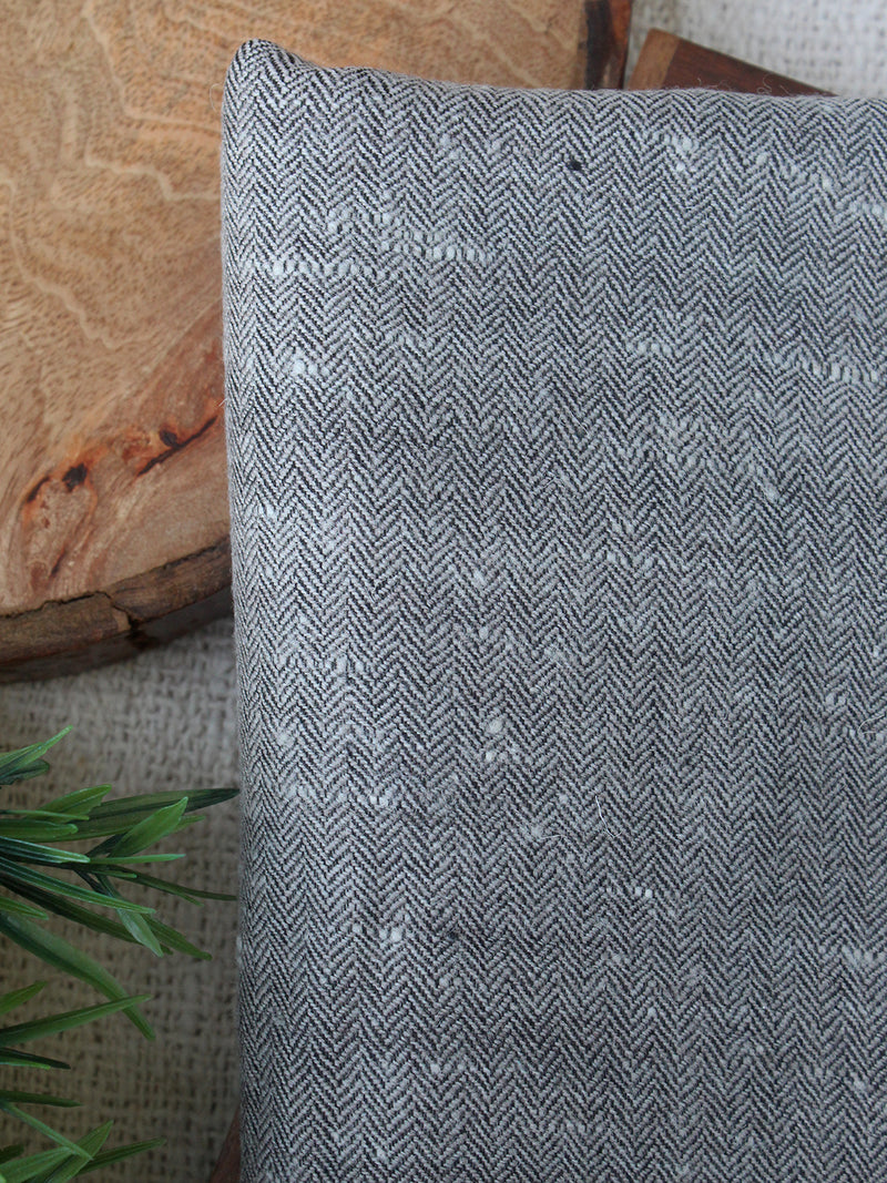 Grey Kullu Handloom Pure Wool Fabric