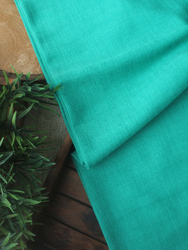 Sea Green Kullu Handloom Pure Wool Fabric