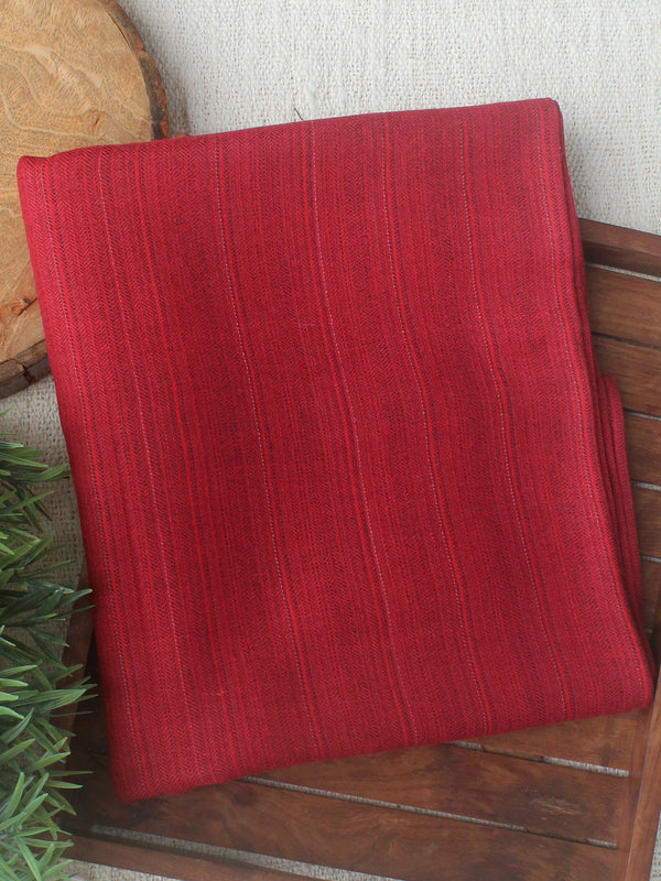 Maroon and Pink Kullu Handloom Pure Wool Fabric