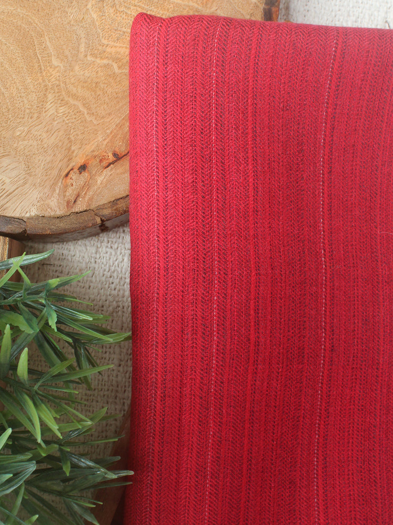 Maroon and Pink Kullu Handloom Pure Wool Fabric