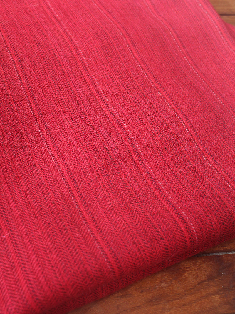 Maroon and Pink Kullu Handloom Pure Wool Fabric