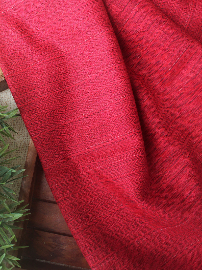 Maroon and Pink Kullu Handloom Pure Wool Fabric