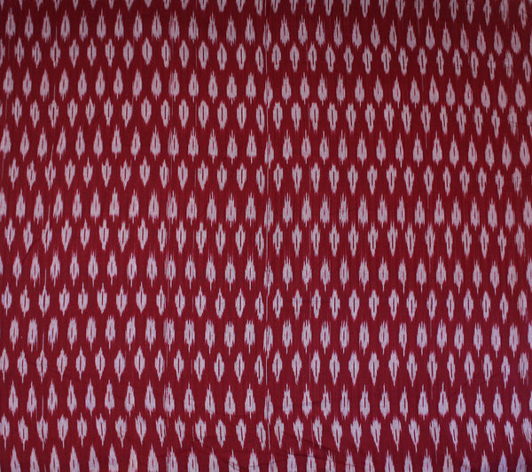 Purple Single Ikkat Handloom Cotton Fabric