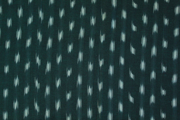 Green Single Ikkat Handloom Cotton Fabric