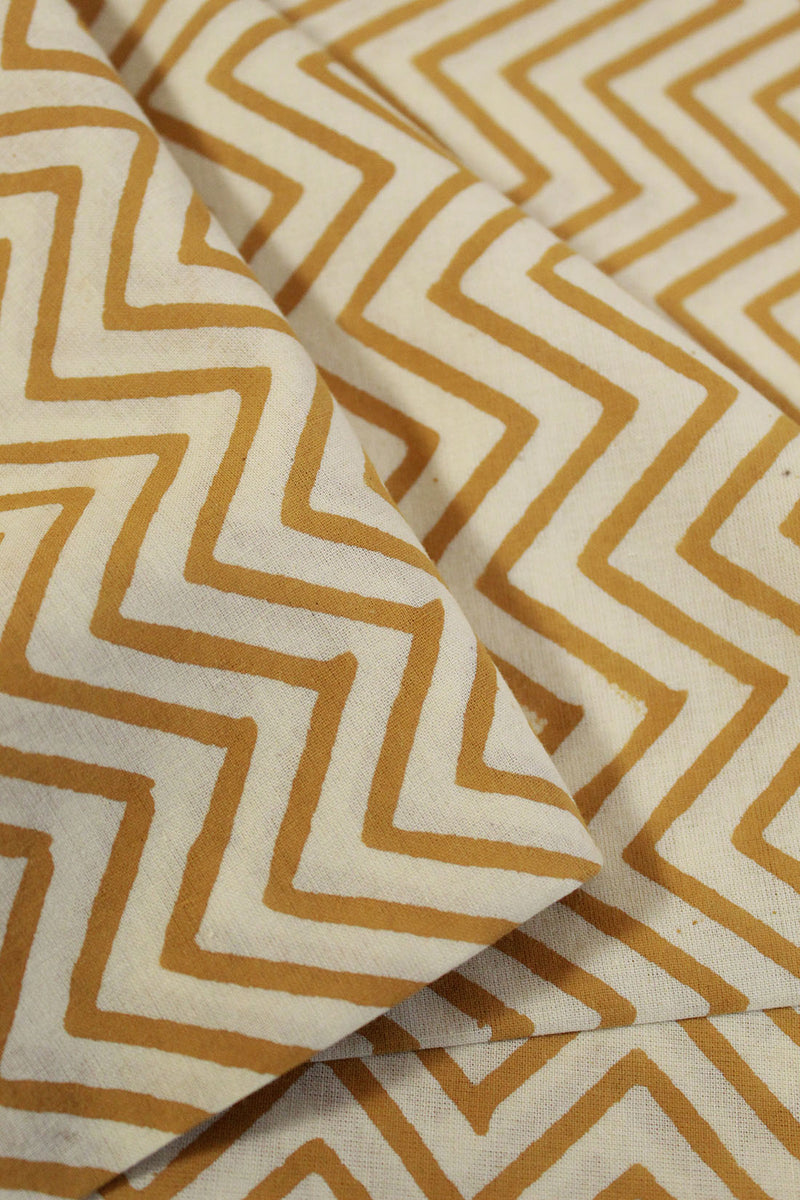 Off-White Bagru Block Printed Cotton Fabric